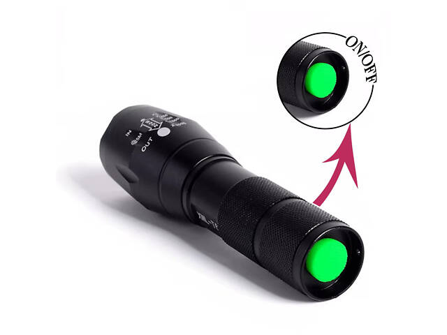 Світлодіодний ручний ліхтар 2в1 червоне і біле світло №2150 - Фото 7