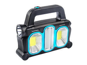 Світлодіодний ручний прожекторний ліхтар 3 в 1 з сонячною панеллю Аlloet No1595