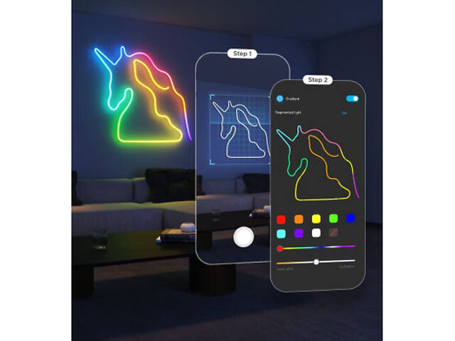 Світлодіодна стрічка Govee H61D3 Neon Rope Light 2, 3.0m, RGBIC, WI-FI/Bluetooth, white (H61D3301) - Фото 4