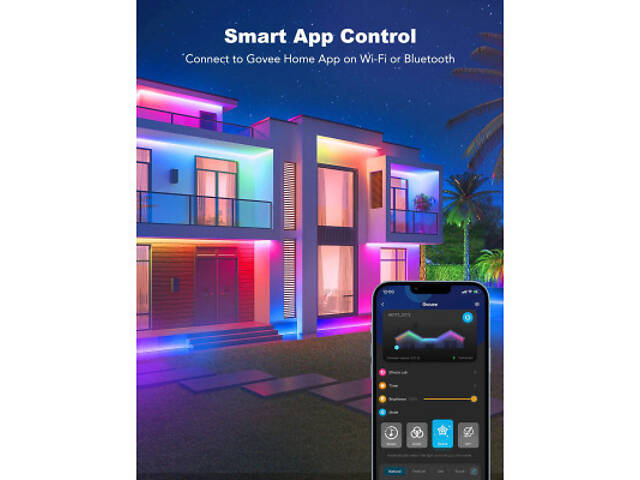 Світлодіодна стрічка Govee Phantasy Outdoor LED RGBIC Strip Lights 10м Білий (H61723D1) - Фото 6