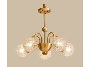 Світлодіодна люстра Мозаїка 5007 (Золота) на 5 плафонів