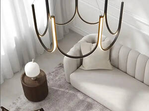 Светодиодная люстра Световая Симфония PJ859 Black (90см)