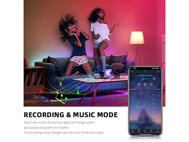 Светодиодная RGB лампочка Smart bulb light 4pcs with Bluetooth E27 with app White - Фото 6