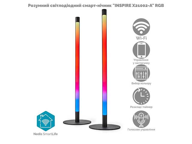 Светодиодный ночник Inspire X21002-A Black - Фото 2