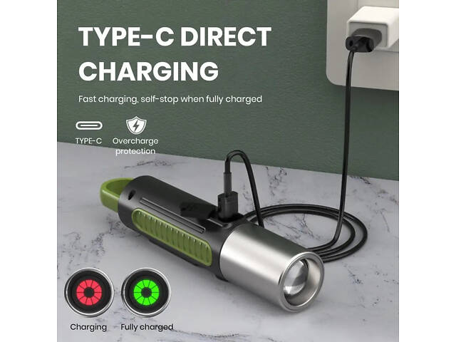 Світлодіодний ручний ліхтар з абажуром для кемпінгу Alloet No2037 - Фото 6