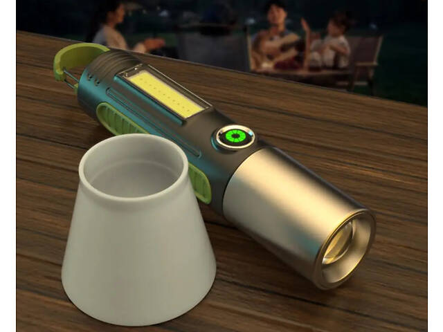 Світлодіодний ручний ліхтар з абажуром для кемпінгу Alloet No2037 - Фото 8