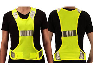 Светоотражающий жилет безопасности Avento 3M 74PR XL/XXL, Салатовый
