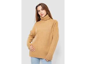 Свитер — гольф женский шерстяной, цвет бежевый, 244R2050