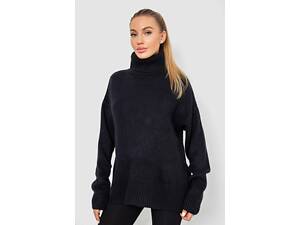 Свитер — гольф женский шерстяной, цвет черный, 244R2050