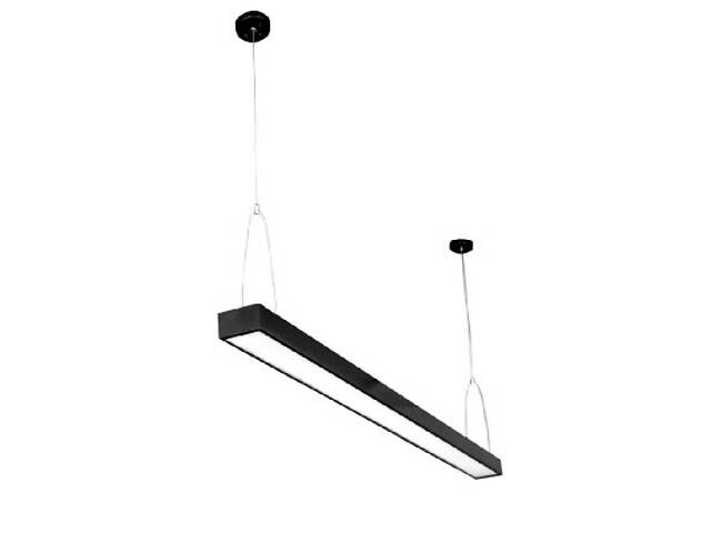 Светильник Євросвітло Sign-30 підвісний лінійний на тросах 30Вт 4200К чорний - Фото 1