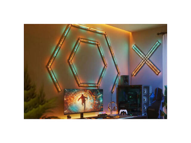 Світильник Govee H1063 Gaming Wall Light Expansion Kit, 2шт, RGBIC, Wi-Fi/Bluetooth, Purple (H10630A5) - Фото 3