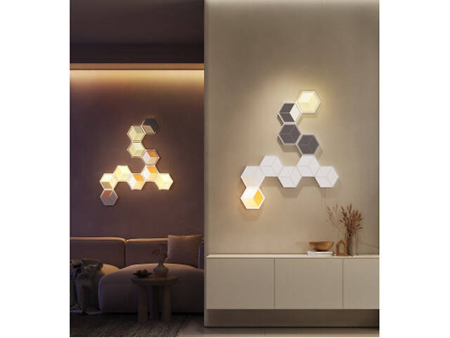 Світильник Govee H106A Glide Hexagon Light Panels Ultra Expansion Pack, 1 шт., RGBIC, Wi-Fi/Bluetooth, Purple (H106A007-OF) - Фото 3