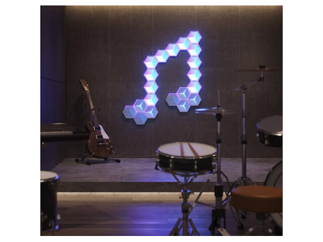 Світильник Govee H106A Glide Hexagon Light Panels Ultra Expansion Pack, 1 шт., RGBIC, Wi-Fi/Bluetooth, Purple (H106A007-OF) - Фото 6