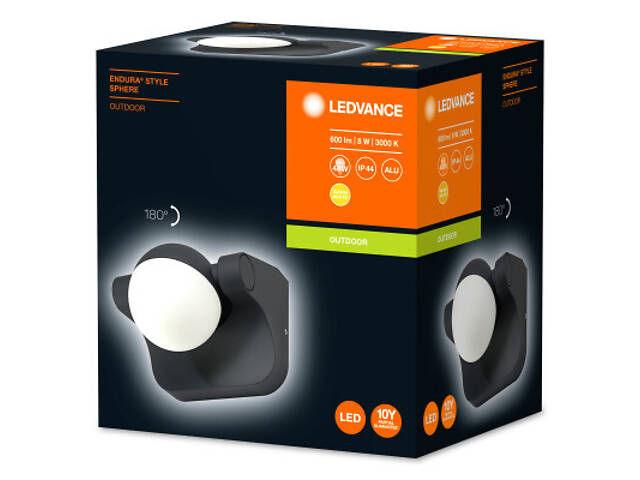 Світильник Osram ENDURA STYLE SPHERE 8w (600Lm) 3000K (4058075216624) - Фото 4