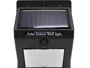 Світильник світлодіодний на сонячній батареї з датчиком руху (5.5V,0.55W,18650Li,3.7V,1500mAh,20SMD 2835Led,6500К,раб.