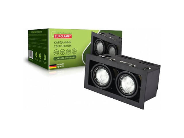 Світильник точковий Eurolamp LED GU10x2 black (LHK2-LED-GU10(black)) - Фото 1