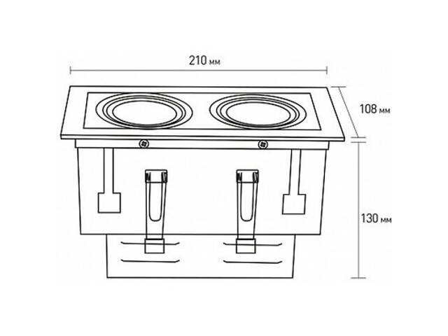 Світильник точковий Eurolamp LED GU10x2 black (LHK2-LED-GU10(black)) - Фото 3