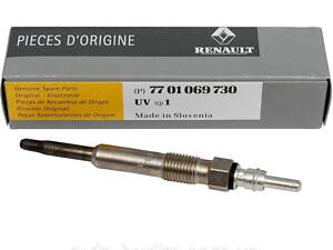 Свічка накалу на Рено Лагуна 2 мотор 1.9DCI рік 2001-> RENAULT (Оригінал) 7701069730