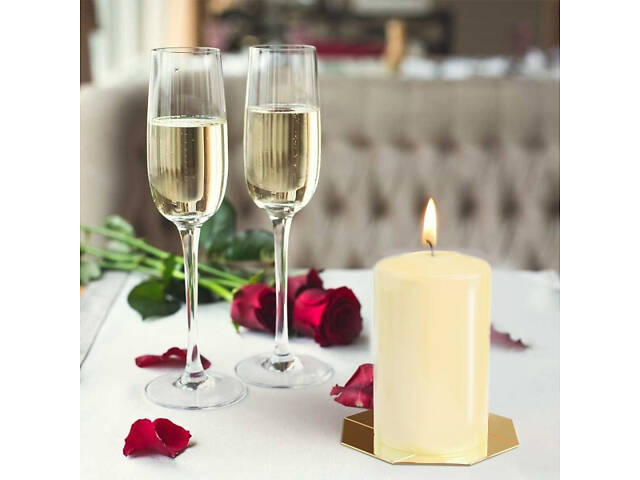 Свічка парафінова циліндрична Bispol AURA Candles Молоча (sw60/120-011) - Фото 5