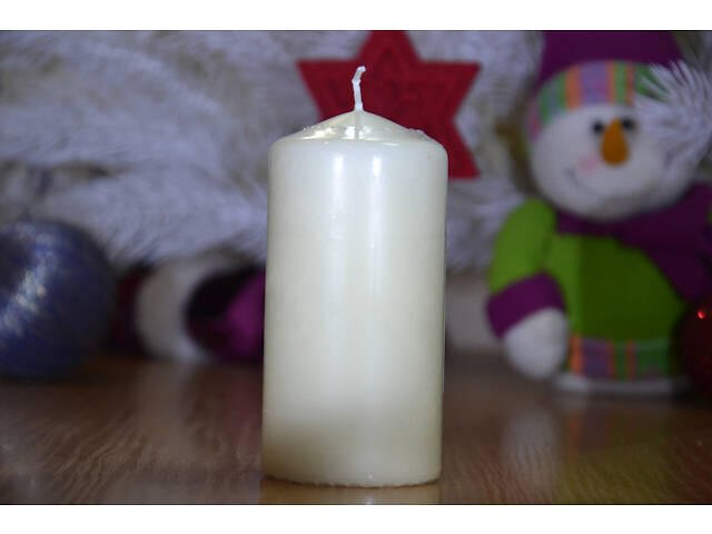 Свічка парафінова циліндрична Bispol AURA Candles Молоча (sw60/120-011) - Фото 7