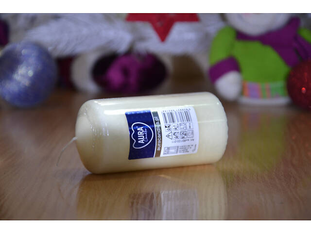 Свічка парафінова циліндрична Bispol AURA Candles Молоча (sw60/120-011) - Фото 9