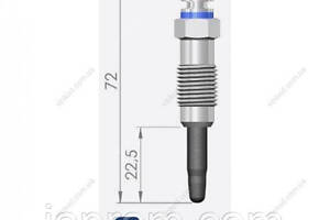 Свічка розжарювання (подвійна спіраль) 11. 5V L=72mm OM601-603