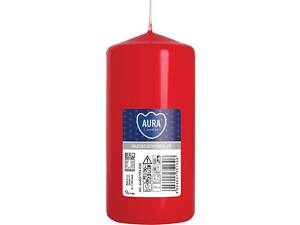 Свічка столова циліндр Bispol AURA Candles sw50_100_030 Червоний