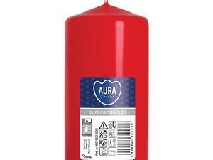Столовая цилиндрическая свеча Bispol AURA Candles sw50_100_030 Красная