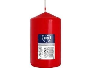 Свічка столова циліндр Bispol AURA Candles sw60/100-030 Червоний