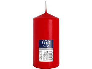 Свічка столова циліндр Bispol AURA Candles sw60/120-030 Червонй