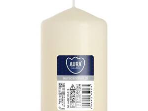 Свічка столова циліндр Bispol AURA Candles sw60/100-011 Молочний