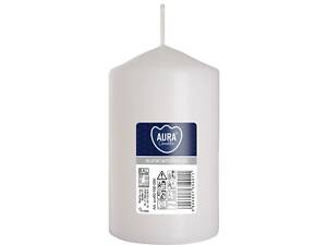 Свічка столова циліндр Bispol AURA Candles sw60/100-090 Білий