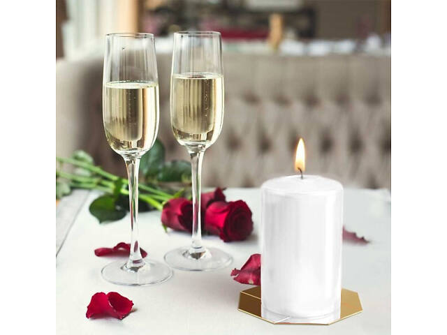 Свічка столова циліндр Bispol AURA Candles sw60/100-090 Білий - Фото 4