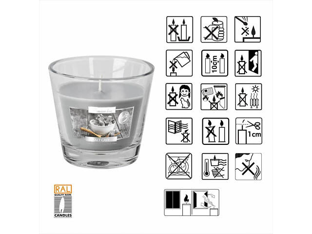 Свічка в скляному стакані Bispol Salt Cave (SN 90-313) - Фото 4