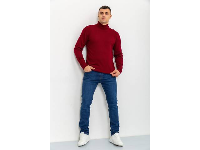 Свитер мужской однотонный, цвет бордовый, 161R1770 - Фото 2