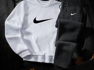 Світшот білий + чорні штани NIKE