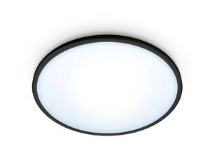 Світильник WiZ стельовий розумний SuperSlim Ceiling, 16W, 1500lm, 29,2см, 2700-6500K, Wi-Fi, чорний (929002685201)