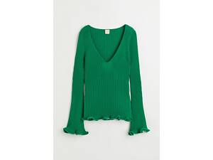 Свитер женский H&M 1040275 XS Зеленый (2030000257409)