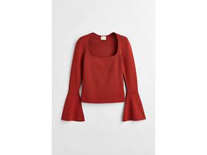 Свитер женский H&M 1125581 XS Терракотовый (2030000283972)