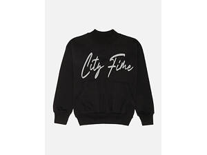 Свитшот для девочки 134 черный Miss Feriha ЦБ-00224620