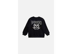 Свитшот для девочки 134 черный Yuki ЦБ-00230122