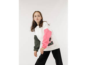 Свитшот для девочки 152 молочный Divonette ЦБ-00229865