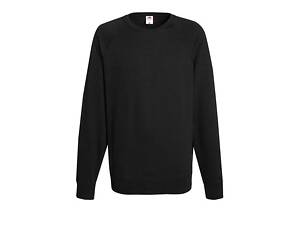 Світшот Fruit of the loom Lightweight raglan sweat XL Чорний (62-138-0)