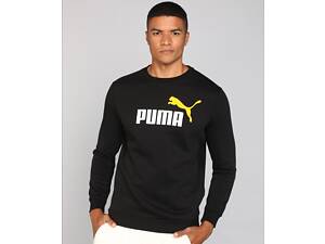 Світшот чоловічий Puma Ess+ 2 Col Big Logo Crew S Чорний (58676254)