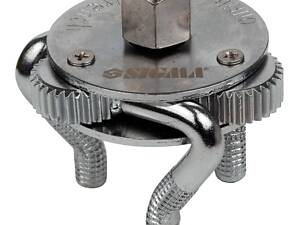 Знімач масляного фільтра 'краб' Ø40-86мм з круглим вигнутим захватом і перехідником 1/2'-3/8' SIGMA (6223321)