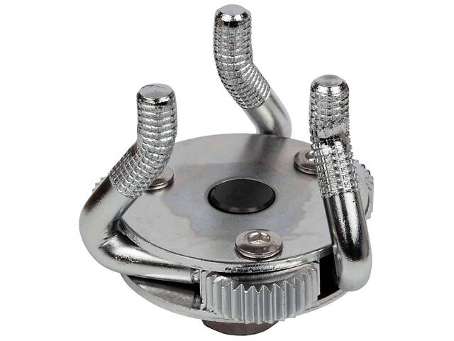 Съемник масляного фильтра 'краб' Ø40-86мм с круглым изогнутым захватом и переходником 1/2'-3/8' SIGMA (6223321) - Фото 2