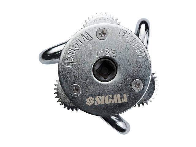 Съемник масляного фильтра 'краб' Ø40-86мм с круглым изогнутым захватом и переходником 1/2'-3/8' SIGMA (6223321) - Фото 3