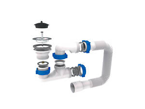 Сифон для душевого поддона с гибким отводом Ø40/50мм TAU (9844620)