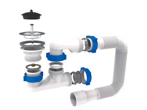 Сифон для душевого поддона с гибким отводом Ø40/50мм TAU (9844620)