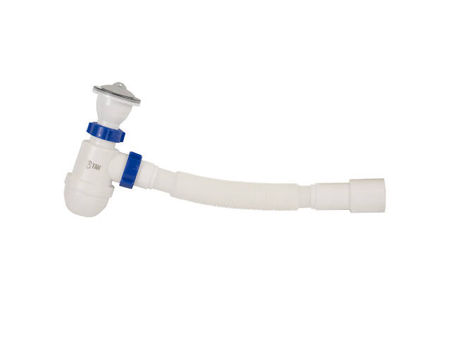 Сифон для раковины с выпуском из нерж. стали и гибким отводом 1½'×Ø40/50мм TAU (9841752) - Фото 9